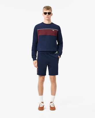 Men's Regular Fit Colorblock Fleece Shorts