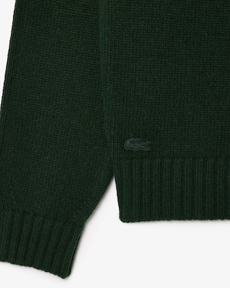 Men's Crocodile Motif Wool Sweater