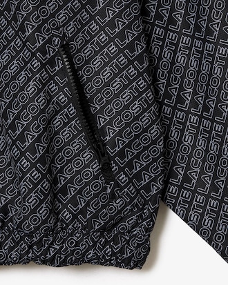 Women's High-Neck Zip Front Monogram Print Jacket