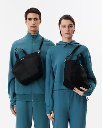Active Nylon Vertical Pocket Tote Bag