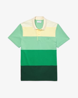 Men&rsquo;s Lacoste Regular Fit Fresh Colourblock Cotton Piqu&eacute; Polo Shirt