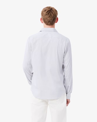 Slim Fit Striped Stretch Poplin Shirt