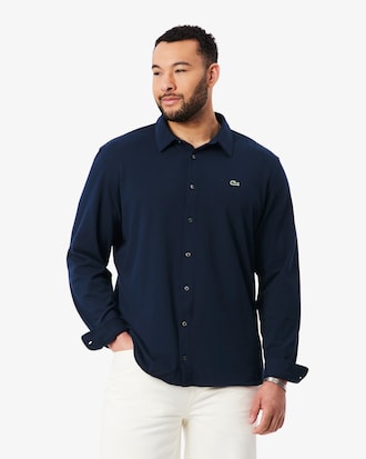 Camisa Para Hombre Slim Fit En Piqu&eacute; De Algod&oacute;n
