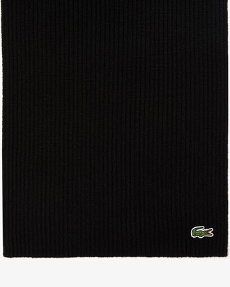 Men's Ribbed Rectangular Wool Scarf