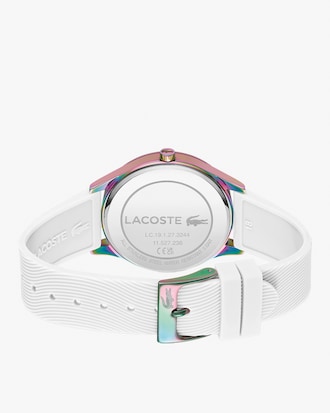 Women's Falda Iridescent White Silicone Watch