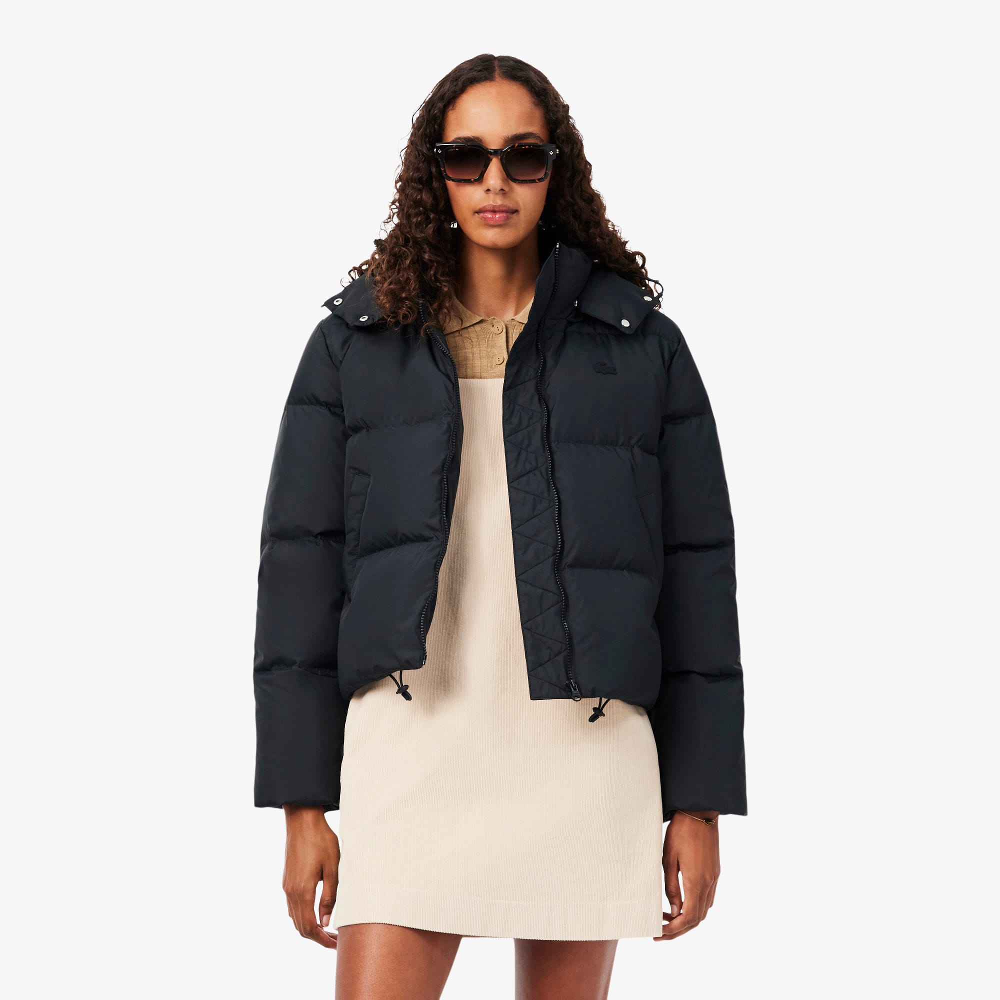 Water-Repellent Hooded Down Jacket