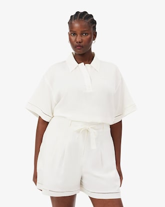 Polo oversize twill fluide
