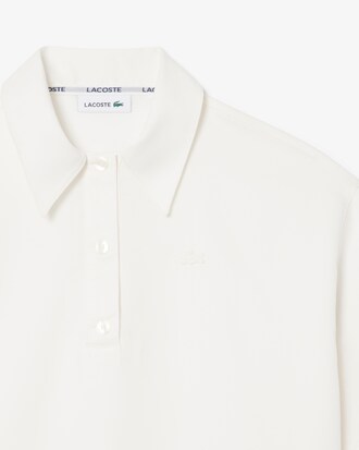 Oversized Fluid Twill Polo Shirt