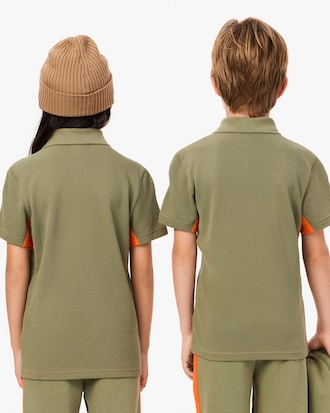 Kids' Contrast Band Petit Piqué Polo