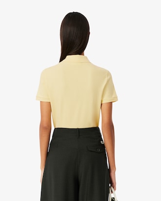 Polo femme L.12.D slim fit en piqu&eacute; de coton stretch