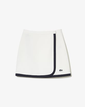 Jupe femme Lacoste x Goop en piqu&eacute; double-face