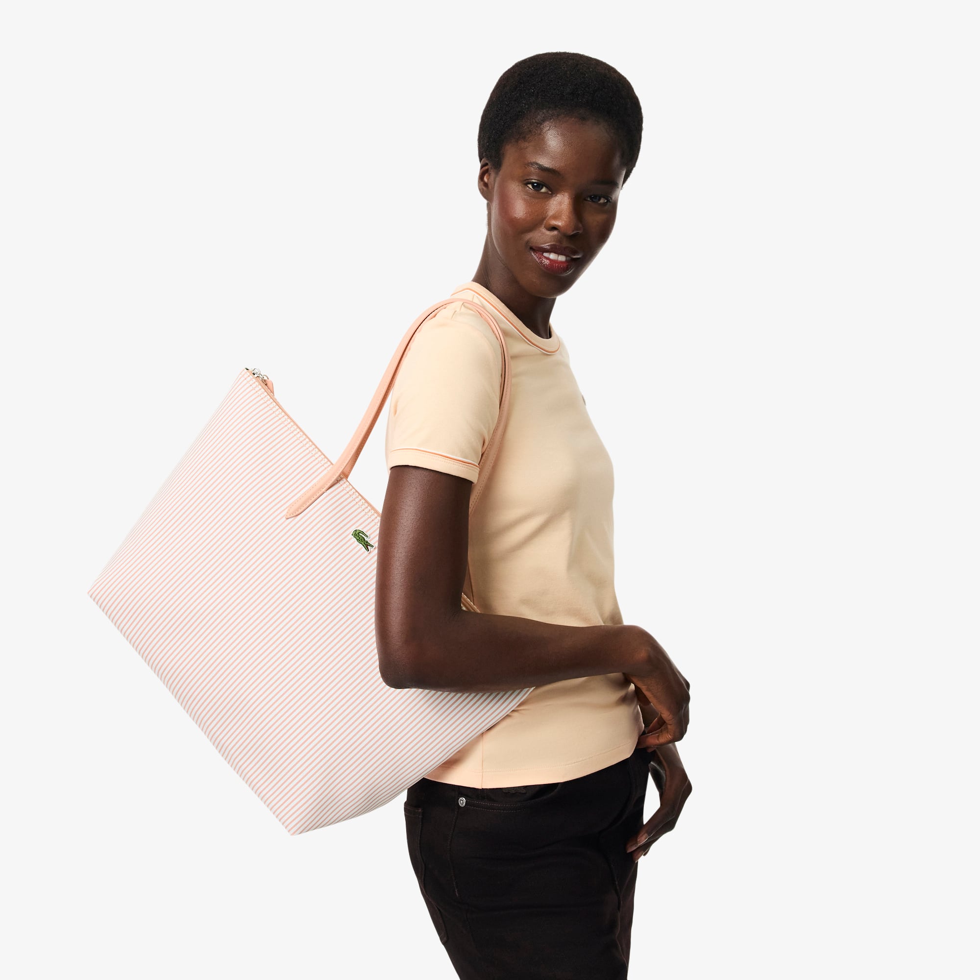 Large Striped L.12.12 Concept Tote - Tote Bags - New In 2026 | Lacoste