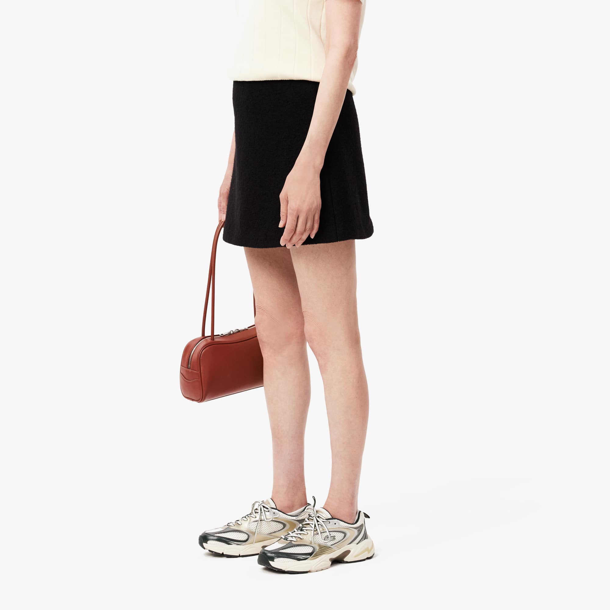 ★LACOSTE★ Women's Wool Mini Skirt Black JF6294-54N031 Women's Straight Wool Skirt - Shorts & Skirts - New In 2025