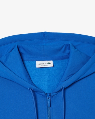 Sudadera para hombre Lacoste con gorro y cierre con bandas estampadas