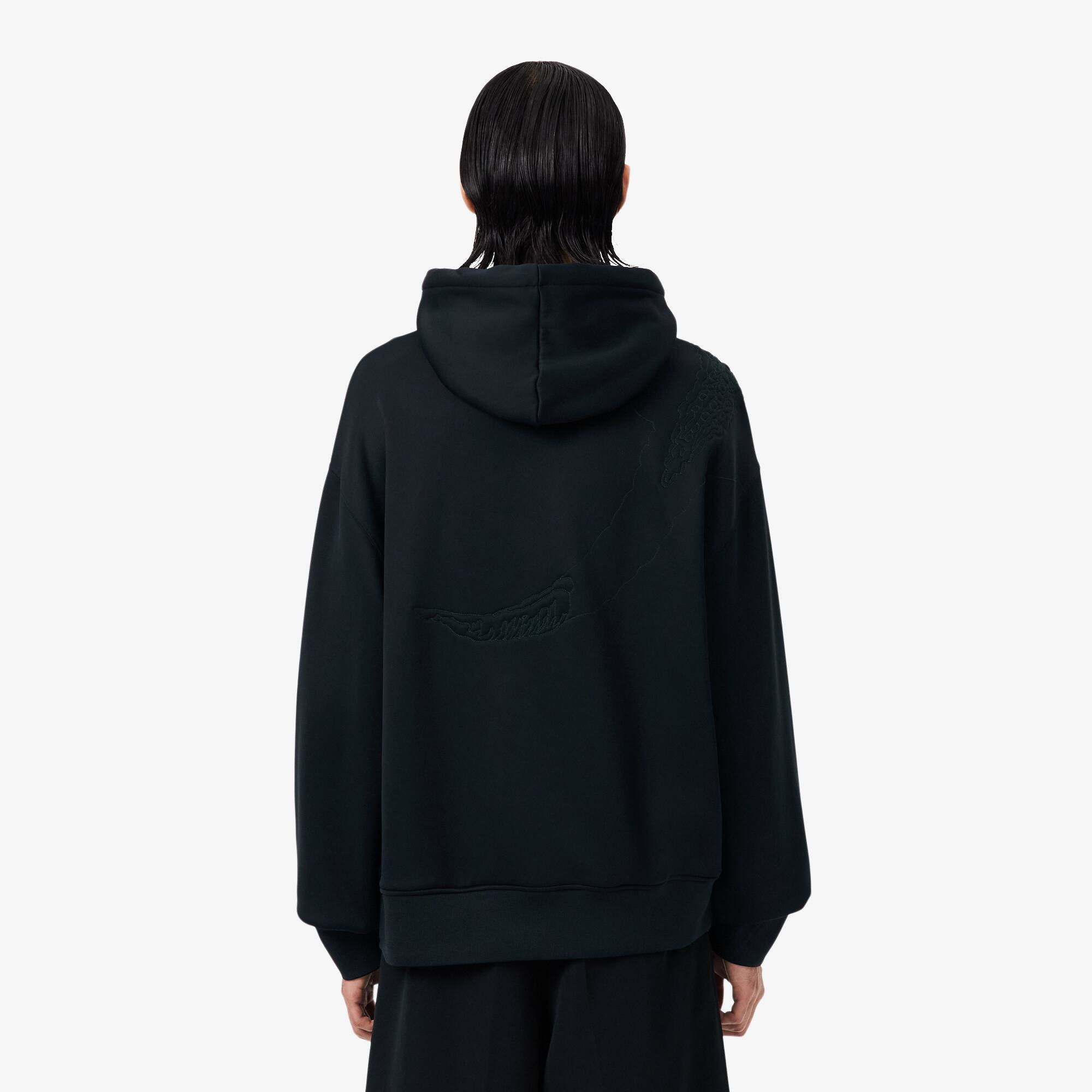 Runway Embroidered Crocodile Hoodie - Sweaters & Sweatshirts - New