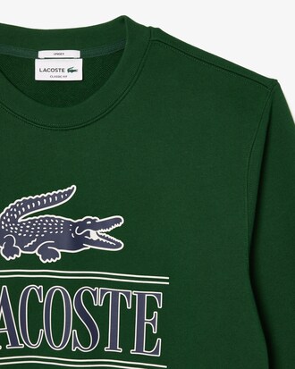 Unisex Fleece Crew Neck Print Sweatshirt