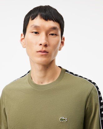 Men's Logo Stripe Cotton T-Shirt