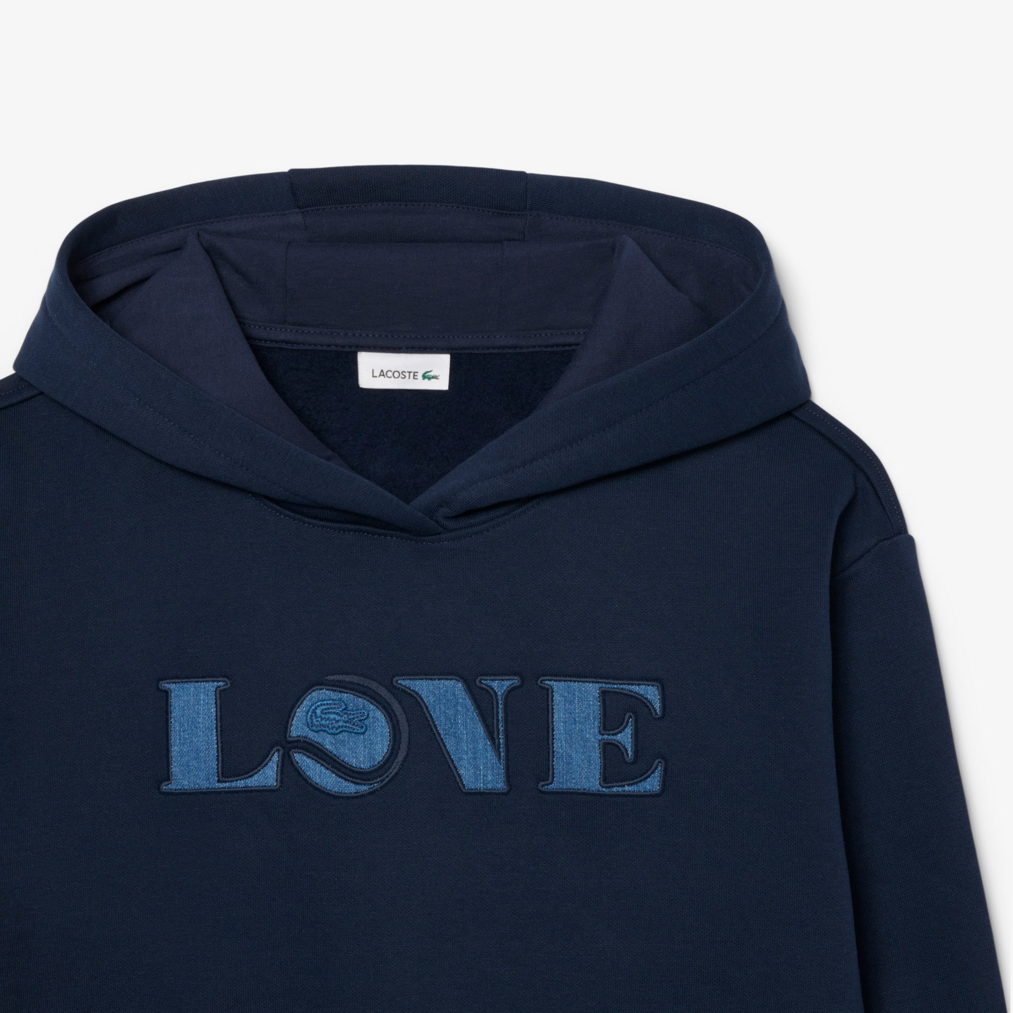 Patch Accent Fleece Badge Hoodie