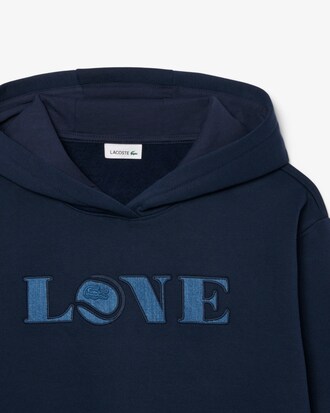 Patch Accent Fleece Badge Hoodie