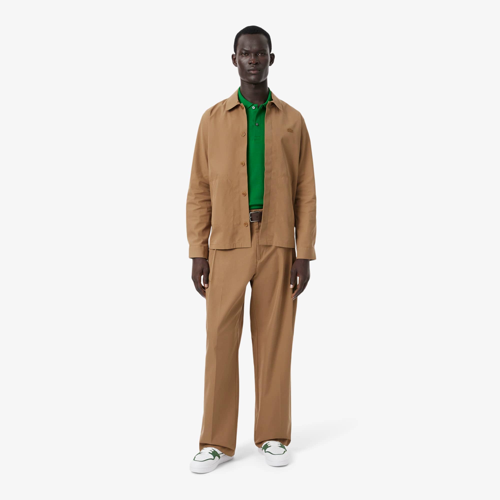 Loose Fit Pleated Twill Pants