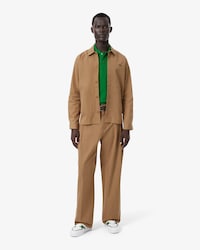 Loose Fit Pleated Twill Pants
