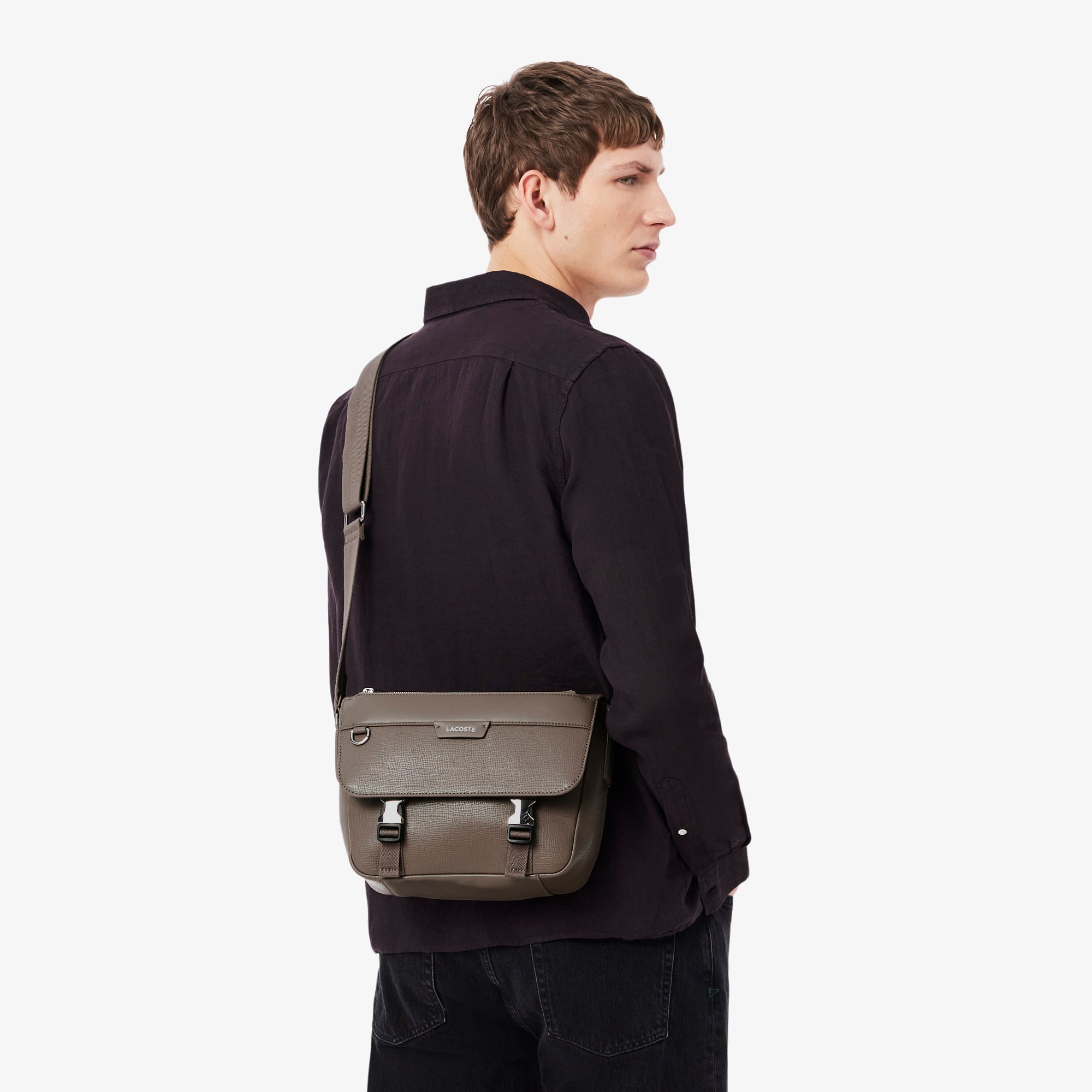Ossian Flap Close Leather Satchel - Bags - New In 2026 | Lacoste