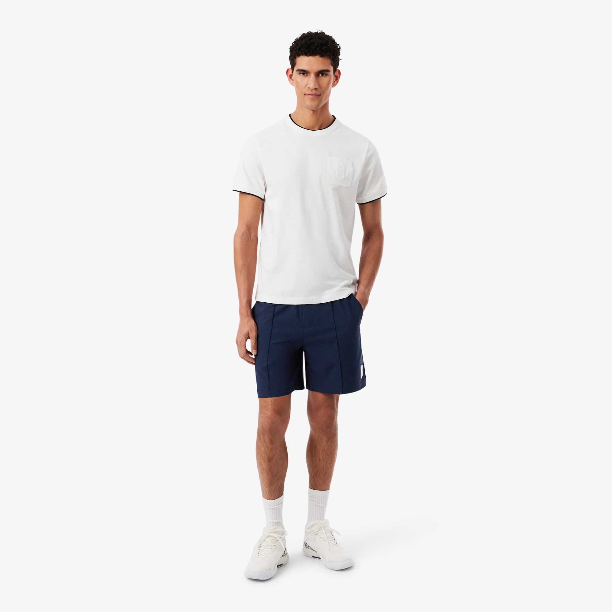 Lacoste Tennis Heritage Ultra Dry Stretch Shorts In Blue