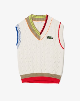 Women&rsquo;s Lacoste Cable Knit Sweater Vest