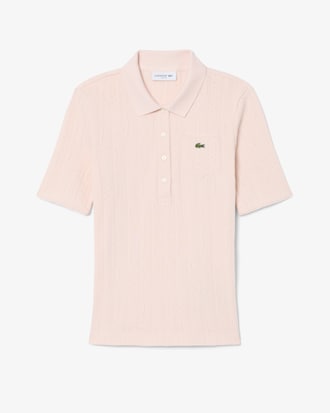 Polo de Tejido Pointelle de Corte Ajustado