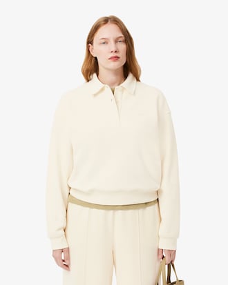 Women's Embroidered Fleece Polo Sweatshirt