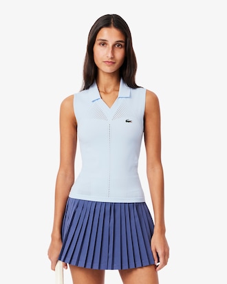Women's Sleeveless Stretch Knit Tennis Polo