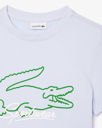 Kids' Bright Croc Print Cotton T-Shirt