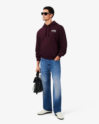 Sweatshirt &agrave; capuche marquages brod&eacute;s