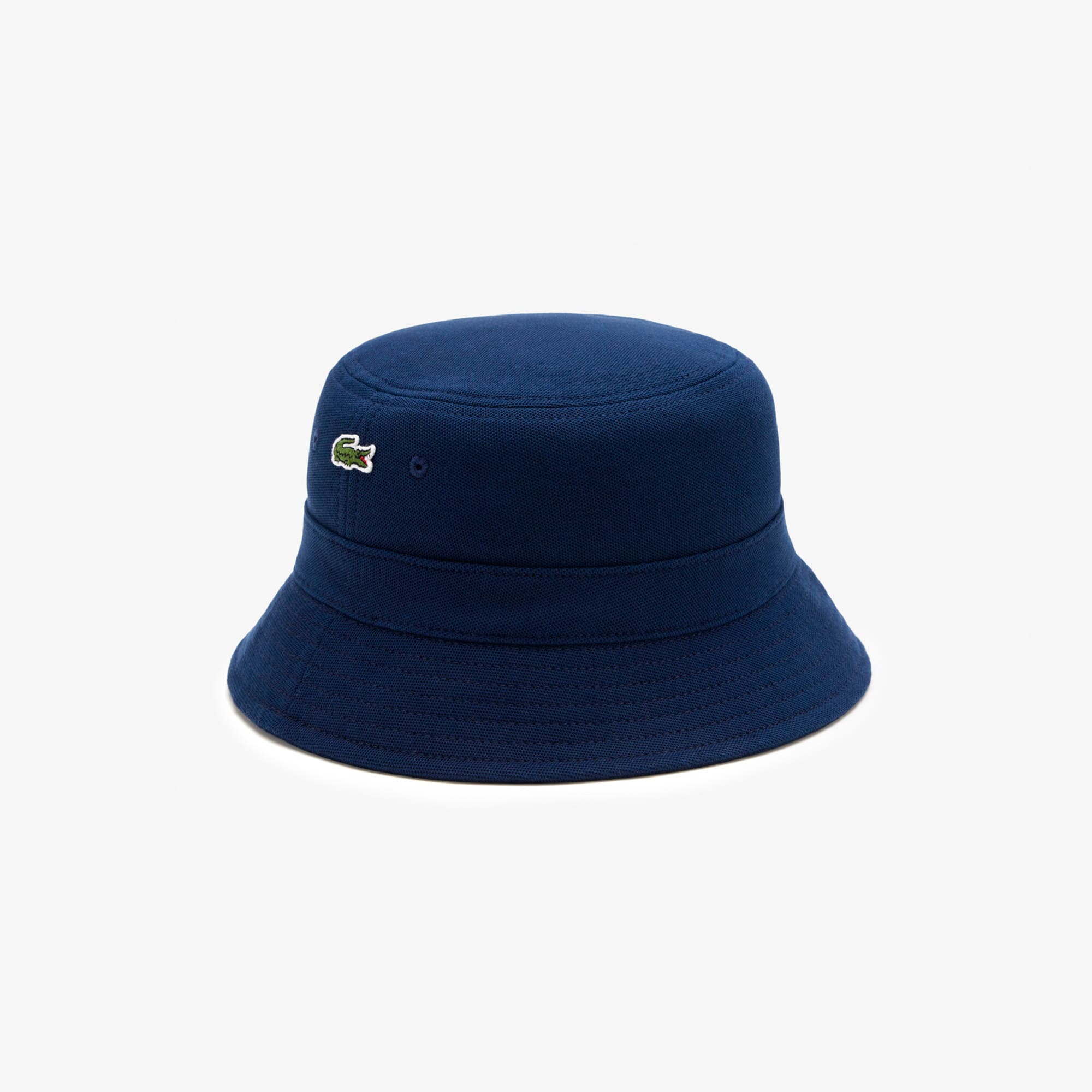 Lacoste Unisex Piqué Bucket Hat - M In Blue