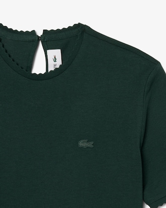 Playera de Piqu&eacute; Vaporosa con Bordes Festoneados