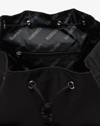 Unisex Branded Nylon Flap Backpack