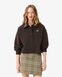Sudadera Oversize Con Cuello Polo De Molleton