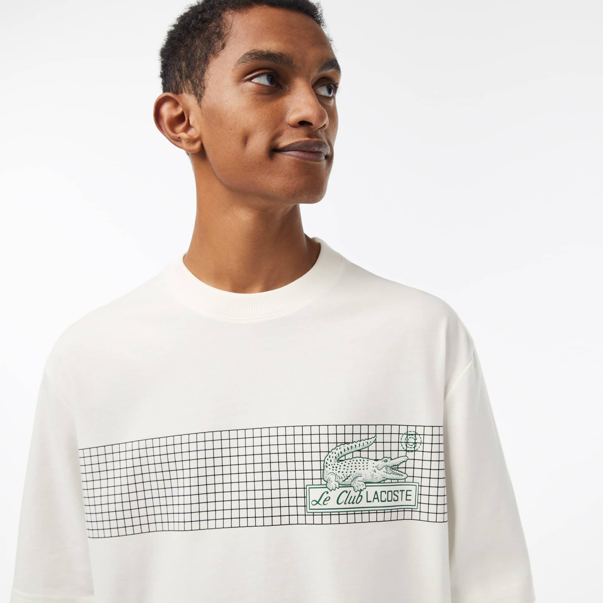 【LACOSTE】Oversized-Fit Milan Chest Stripe T-shirt R6254 Buy Lacoste Striped Oversized T-Shirt from Next Luxembourg