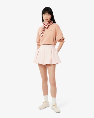 Shorts de tela plisados ​​para mujer