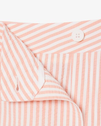 Short Seersucker Wrap Skirt