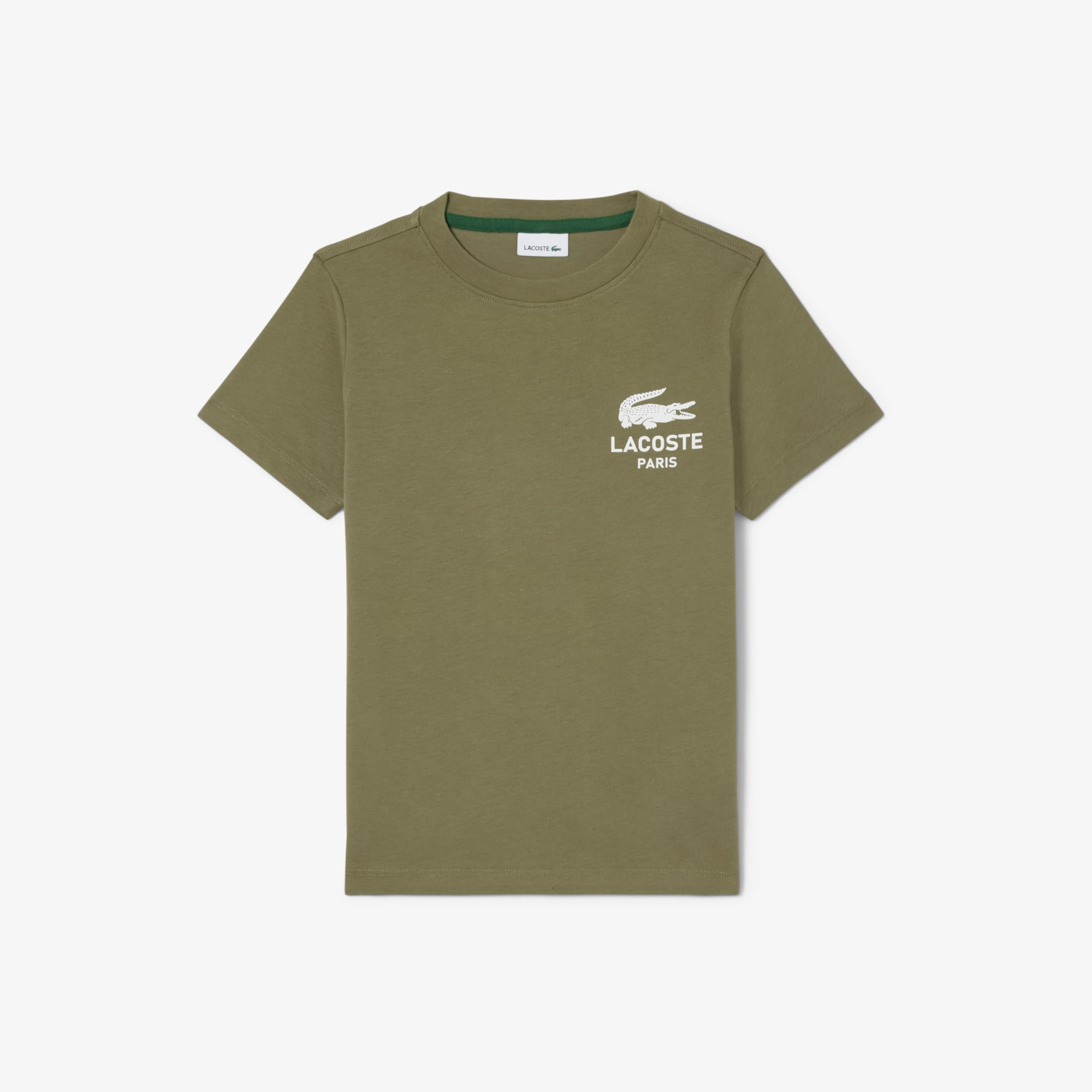 Lacoste Boys' Print Cotton T-shirt - 16 Years In Green