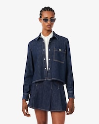 Camisa de Mezclilla Ligera de Corte Regular