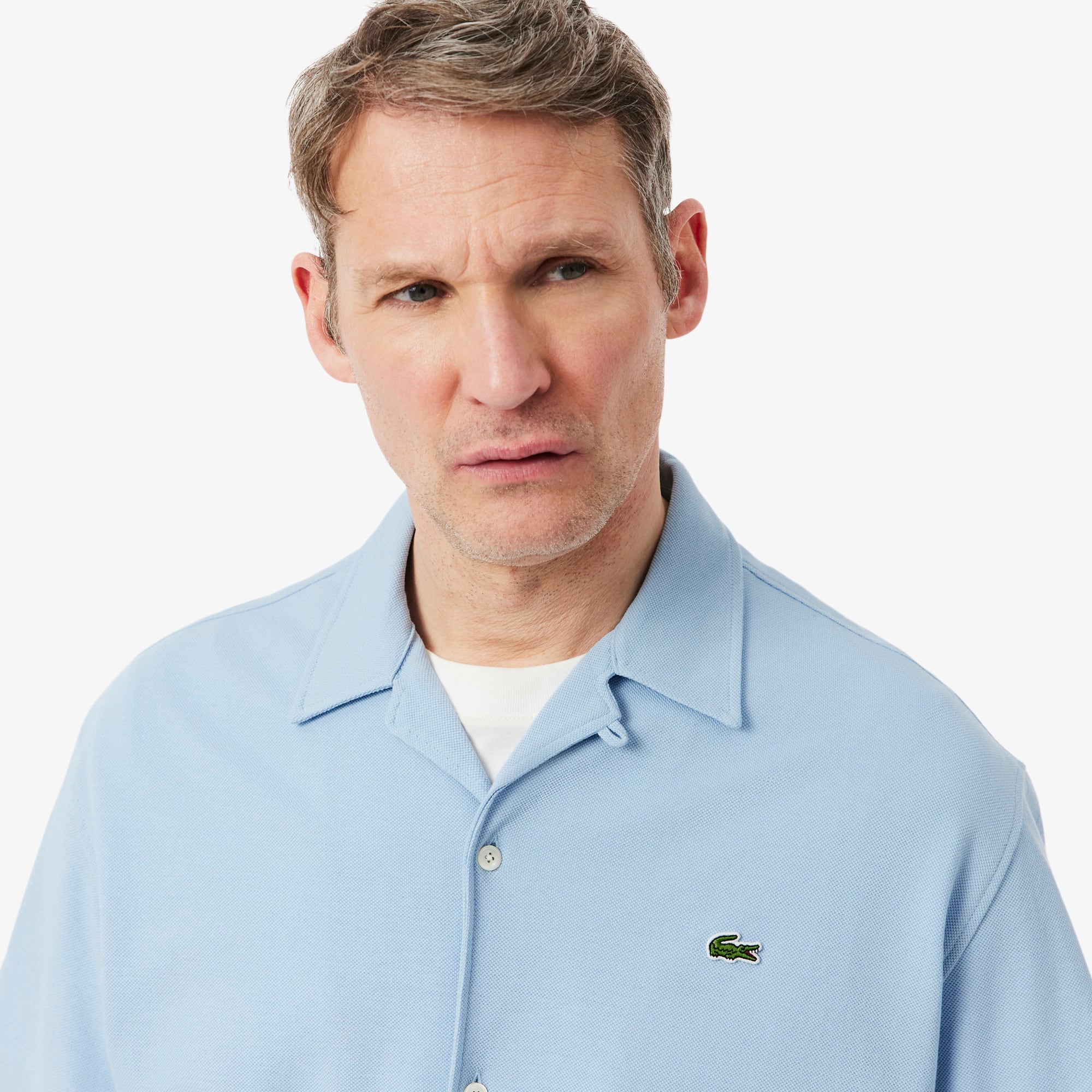 Relaxed Fit Short Sleeved Piqué Shirt