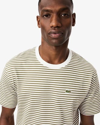 Playera De Algod&oacute;n Grueso A Rayas Para Hombre