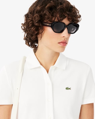 Stretch Piqu&eacute; Pleated Polo Dress