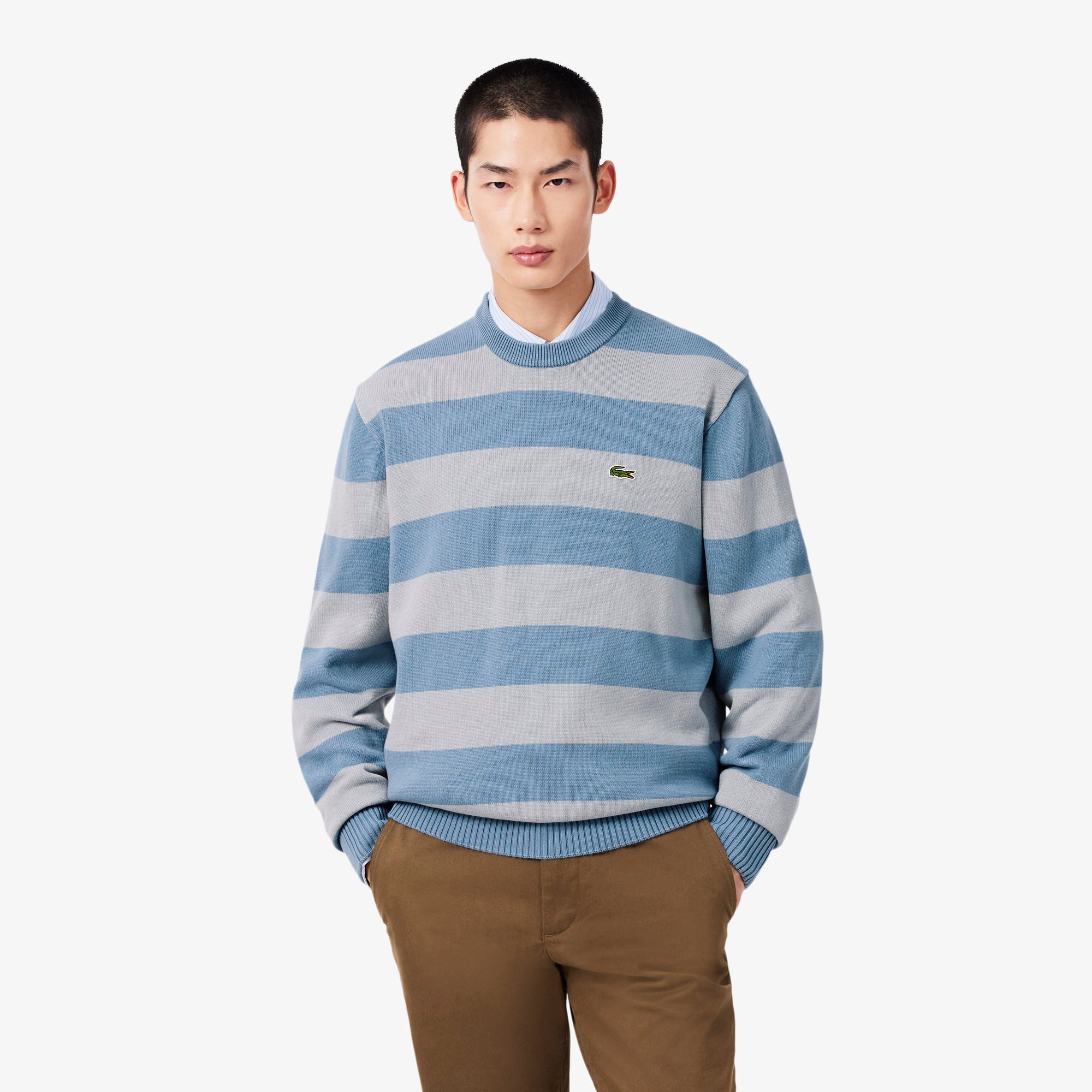 Striped Cotton Crew Neck Sailor Sweater
