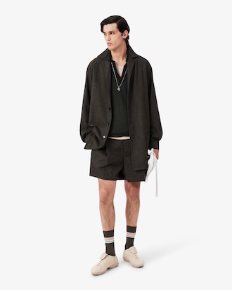 Runway Printed Wool Overshirt