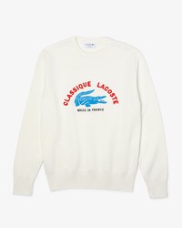 Men&rsquo;s Made In France Crew Neck Embroidered Stretch Cotton Sweater