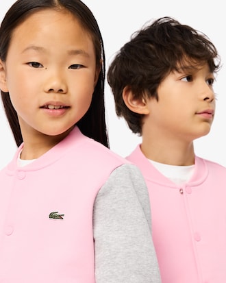 Kids' Contrast Sleeve Fleece Bomber Jacket