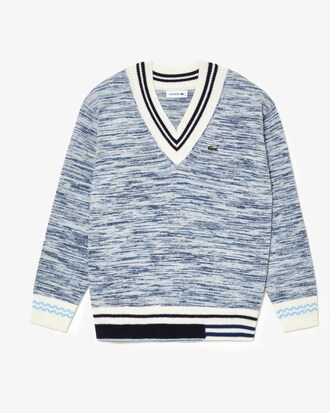 Women's Cotton and Alpaca Wool V-Neck Sweater